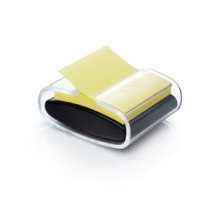 PACK DISPENSADOR NEGRO PRO + 1 BLOC 90 HOJAS Z-NOTES 76X76MM SUPER STICKY AMARILLO PRO-B-1SSCY-R330 POST-IT 7100039516