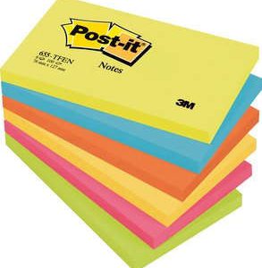PACK 6 BLOCS 100 HOJAS NOTAS ADHESIVAS 76X127MM COLECCIÓN ENERGETIC 655-TFENN POST-IT 7100172314