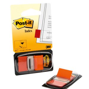 BLISTER DISPENSADOR 50 MARCADORES INDEX NARANJA 25,4X43,2MM 680-4 POST-IT 7000144932