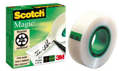ROLLO CINTA INVISIBLE 19MM X 33M MAGICCAJA CARTÓN 810/1933 SCOTH 7100024666