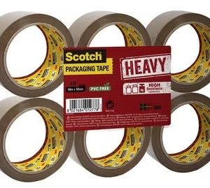 PACK 6 CINTAS DE EMBALAJE MARRÓN 50MM X 66M HV.5066.F6.B SCOTH 7100303341