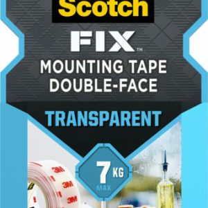ROLLO CINTA DE MONTAJE DOBLE CARA TRANSPARENTE 19 MM X 1,5M HASTA 7KG FIX 4910C-1915-P SCOTH 7100261816