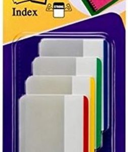 BLISTER DISPENSADOR 24 MARCADORES INDEX RÍGIDO PLANO 51X38MM VERDE/AZUL/AMARILLO/ROJO 686F-1 POST-IT 7000029877