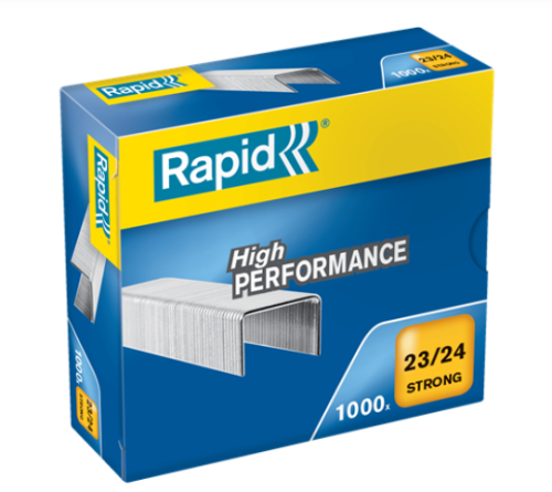 CAJA 1000 GRAPAS STRONG 23/24MM GALVANIZADAS RAPID 24870500