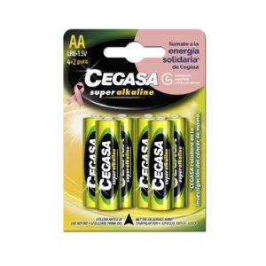 BLISTER 4+2 PILAS SUPER ALKALINAS LR6 - E91 /AA) CANCER MAMA CEGASA 329058