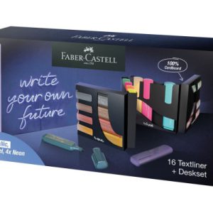 Faber-Castell 254603 marcador 16 pieza(s) Punta de cincel Metálico, Multicolor, Pastel