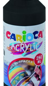 BOTELLA PINTURA ACRILICA 250 ML. NEGRO CARIOCA 40431/02