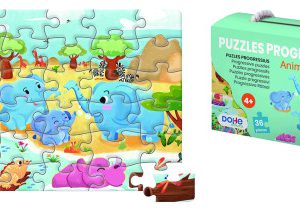 PUZZLE DE 36 PIEZAS - A PARTIR DE 4-6 AÑOS - ANIMAL WORLD DOHE 65009