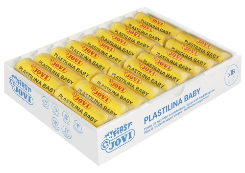 MY FIRST PLASTILINA BABY CAJA 18 PASTILLAS PASTA PARA MODELAR SÚPER BLANDA 38 G AMARILLO NEW JOVI 37002