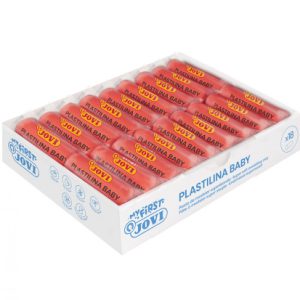 MY FIRST PLASTILINA BABY CAJA 18 PASTILLAS PASTA PARA MODELAR SÚPER BLANDA 38 G ROJO  NEW JOVI 37005