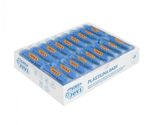 MY FIRSTPLASTILINA BABY CAJA 18 PASTILLAS PASTA PARA MODELAR SÚPER BLANDA 38 G AZUL NEW JOVI 37012