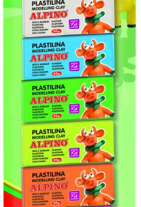 BLISTER 6 UNIDADES PLASTILINA ALPINO 30 GRS.FLUORESCENTE ALPINO DP000936