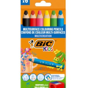 ESTUCHE LAPICES TRIANGULARES MULTISUPERFICIE BLISTER 6UDS BIC 515220