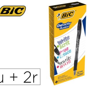 BOLIGRAFO DE GEL BORRABLE NEGRO BIC 516523
