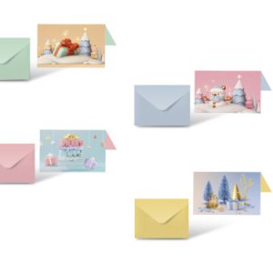 TARJETA FELICITACIÓN NAVIDAD PASTEL BISMARK 332935