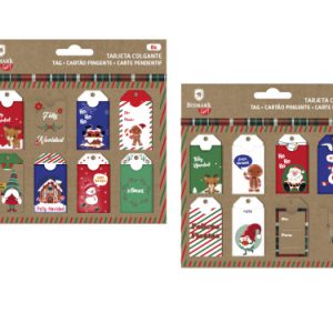 SET 8 TARJETAS COLGANTES NAVIDAD BISMARK 332872