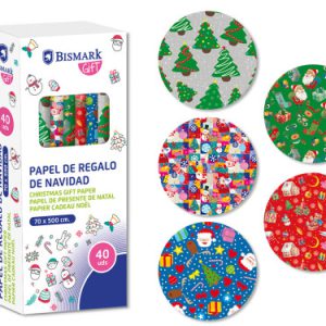 PAPEL DE REGALO NAVIDAD JUGUETES 70X500 CM BISMARK 332996