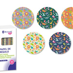 PAPEL DE REGALO INFANTIL AVENTURA 70X200 BISMARK 331046