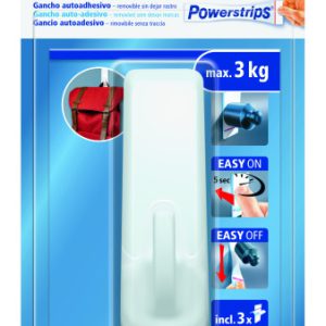 BLISTER GANCHO ADHESIVO XL RECTANGULAR POWERSTRIPS 3KG BLANCO TESA 59029-00001-00