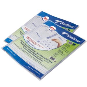 PACK 10 HOJAS INDIVIDUALES FORRO ADHESIVO REPOSICIONABLE - 0,50 X 0,35 M - 80 MICRAS SADIPAL 01127