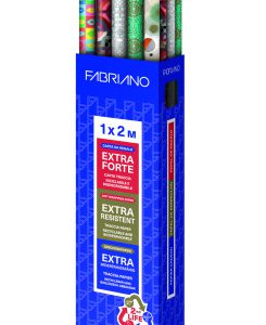 EXPOSITOR 30 ROLLORS PAPEL DE REGALO EVERYDAY "ELEGANCE GIFT" 1X2 M 5 DISEÑOS SURTIDOS FABRIANO S0310016
