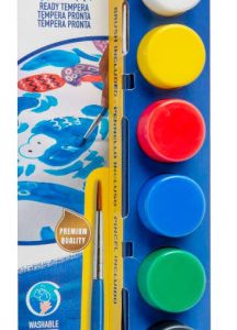 CAJA 6 BOTES DE TÉMPERA CON PINCEL CARIOCA 40433