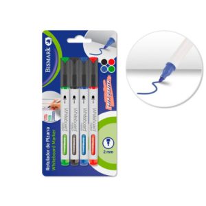 ESTUCHE 4 ROTULADORES PIZARRA P.REDONDA 4 UDS BISMARK 332635