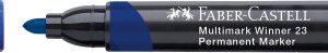 MARCADOR MULTIMARK WINNER 23 AZUL PUNTA CÓNICA Y SIN CLIP FABER CASTELL 453353