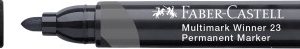 MARCADOR MULTIMARK WINNER 23 NEGRO PUNTA CÓNICA Y SIN CLIP FABER CASTELL 453397
