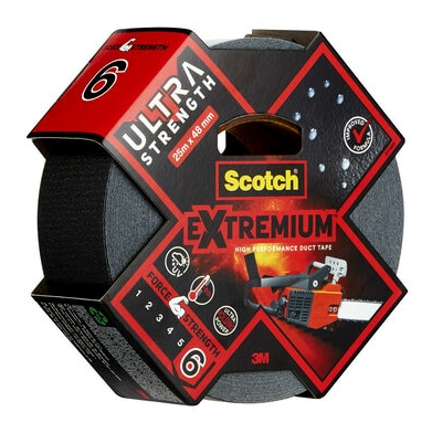 ROLLO CINTA AMERICANA ALTAS PRESTACIONES EXTREMIUM ULTRA DT17 NEGRO 48MM X 25M SCTOCH 7100205699