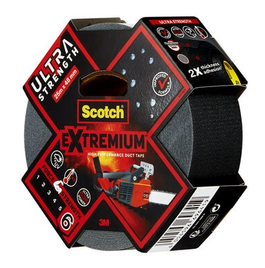 ROLLO CINTA AMERICANA ALTAS PRESTACIONES EXTREMIUM ULTRA DT17 NEGRO 48MM X 25M SCTOCH 7100205699 - Imagen 3