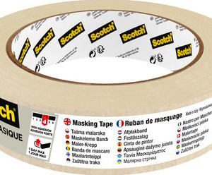 ROLLO CINTA ADHESIVA DE ENMASCARAR PINTOR BASIC 24MM X 50M SCOTCH 7100333168