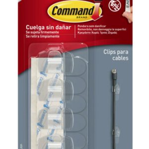 BLISTER 4 CLIPS ADHESIVOS TRANSPARENTES PARA CABLES REDONDOS COMMAND 17017CLR 3M 7100309226