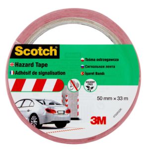 ROLLO CINTA ADHESIVA DE SEÑALIZACIÓN 4705 BLANCA Y ROJA 50MM X 33M SCOTCH 7100181226