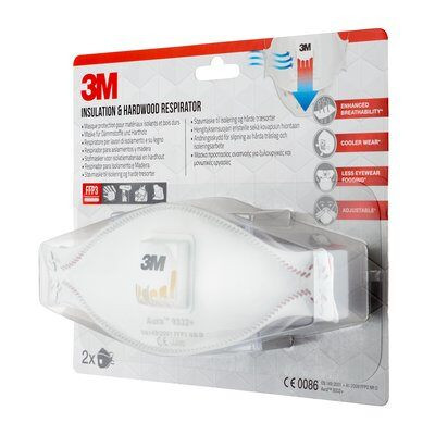 CAJA 2 MASCARILLAS RESPIRADORAS AURA 9332-2 FFP3 CON VÁLVULA 3M 7100329376 - Imagen 3
