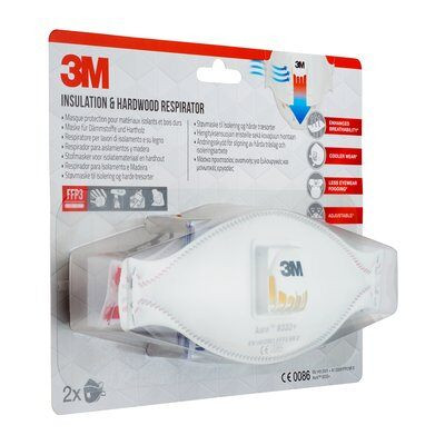 CAJA 2 MASCARILLAS RESPIRADORAS AURA 9332-2 FFP3 CON VÁLVULA 3M 7100329376 - Imagen 4