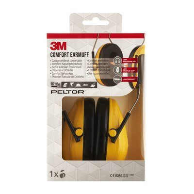 CASCOS OREJERAS ACOLCHADAS CON DIADEMA PROTECCION AUDITIVA PELTOR OPTIME H510A-1 SNR-27DB AMARILLO 3M 7100334982 - Imagen 5