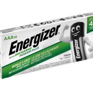 PACK 10 PILAS RECARGABLES POWER PLUS PRECISION NH12 - HR03 AAA 700mAh 1,2V ENERGIZER E300626403