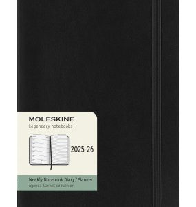AGENDA 18M 2025-2026 SEMANAL L (13 X 21 CM) NEGRA TAPA BLANDA MOLESKINE DSB18WN3Y26