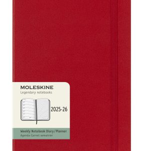 AGENDA 18M 2025-2026 SEMANAL L (13 X 21 CM) ROJO TAPA DURA MOLESKINE DHF218WN3Y26