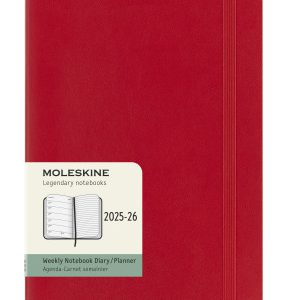 AGENDA 18M 2025-2026 SEMANAL L (13 X 21 CM) ROJO TAPA BLANDA MOLESKINE DSF218WN3Y26