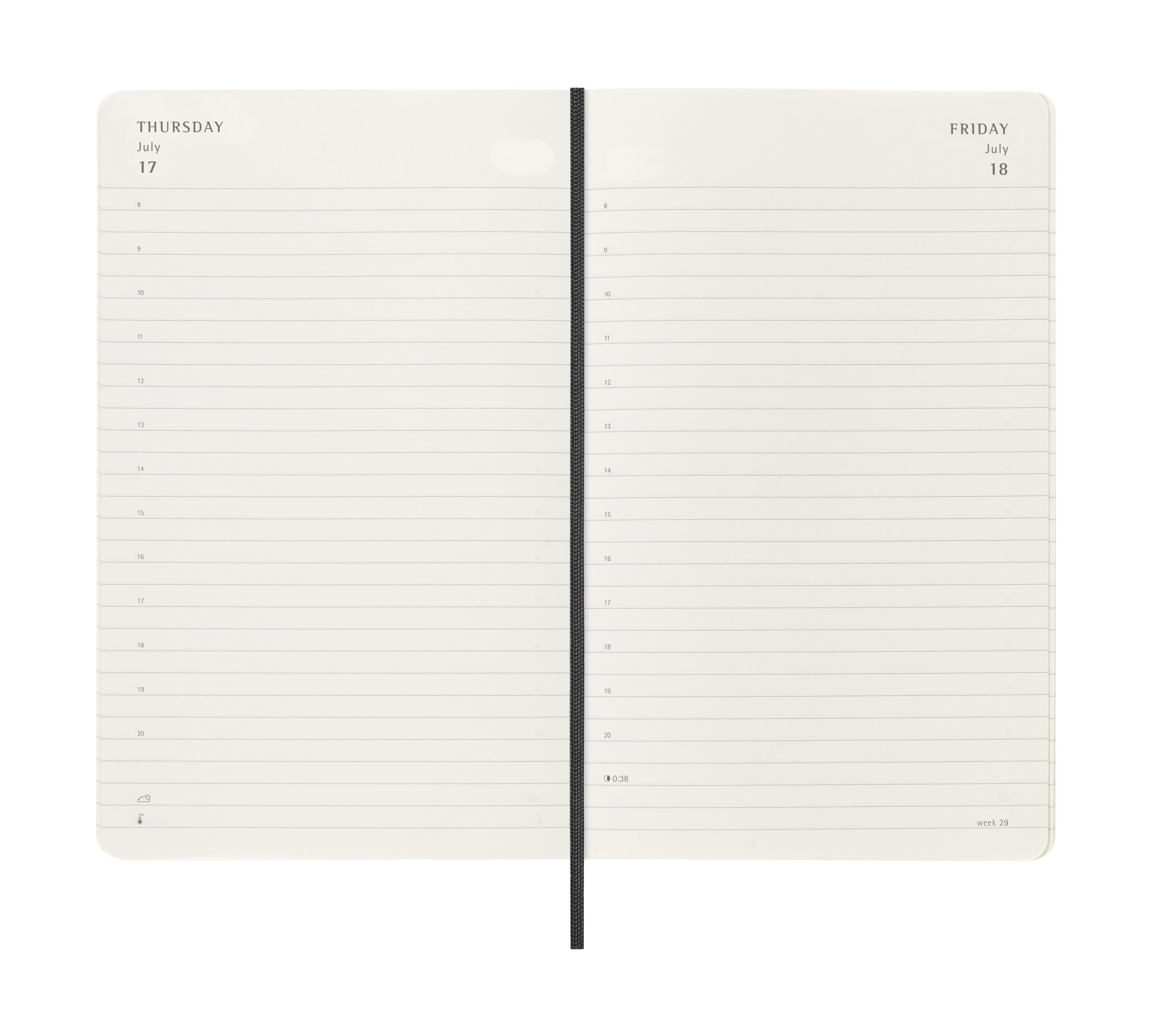 AGENDA 18M 2025-2026 DIARIA L (13 X 21 CM) NEGRA TAPA BLANDA MOLESKINE DSB18DC3Y26 - Imagen 4