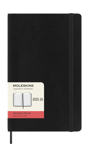 AGENDA 18M 2025-2026 DIARIA L (13 X 21 CM) NEGRA TAPA BLANDA MOLESKINE DSB18DC3Y26