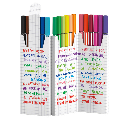 ESTUCHE CARTON ZIG-ZAG ROTULADORES PUNTA FIBRA MEDIA 1MM. PEN 68 CON 18 UNIDADES COLORES SURTIDOS STABILO 6818-8 - Imagen 3
