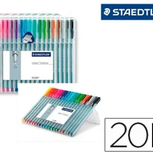 ESTUCHE 20 PIEZAS TRIPLUS FINELINER 334 (14+6 DE REGALO) SURTIDAS STAEDTLER 334 SB20P3
