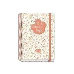 AGENDA ESCOLAR 2025-2026 TAMAÑO A5 TAPA CARTON FORRADO DÍA PÁGINA PRIME BUBBLES DOHE 52044