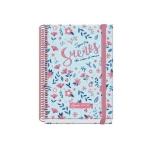 AGENDA ESCOLAR 2025-2026 TAMAÑO A5 TAPA CARTON FORRADO DÍA PÁGINA PRIME BLOSSOM DOHE 52045