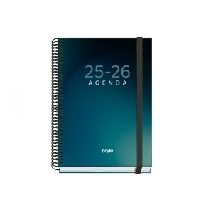 AGENDA ESCOLAR 2025-2026 TAMAÑO A5 TAPA CARTON FORRADO DÍA PÁGINA PRIME BOREAL DOHE 52046
