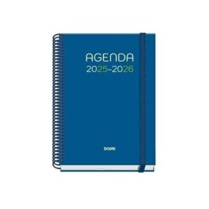 AGENDA ESCOLAR 2025-2026 TAMAÑO A5 TAPA CARTON FORRADO DÍA PÁGINA PRIME LOGIC DOHE 52047