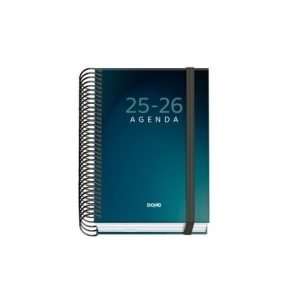 AGENDA ESCOLAR 2025-2026 TAMAÑO A6 TAPA CARTON FORRADO DÍA PÁGINA PRIME BOREAL DOHE 52052
